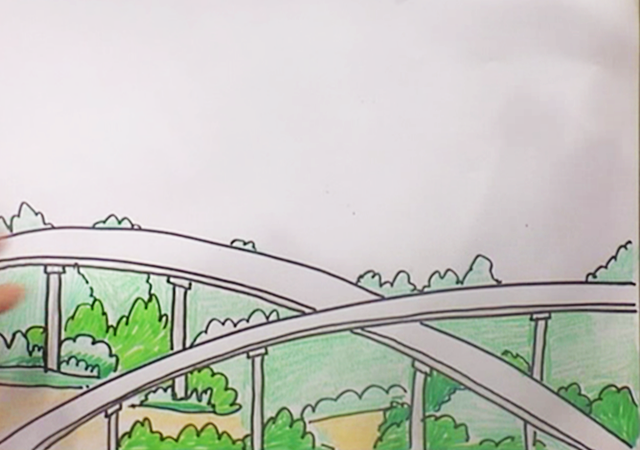 儿童画桥怎么画 大桥图片