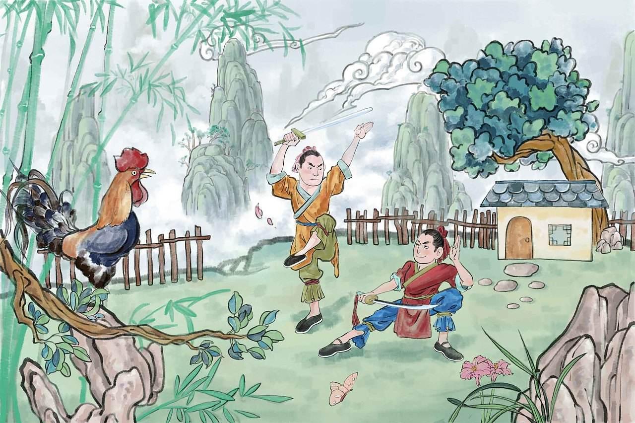 创意坊创意典故闻鸡起舞