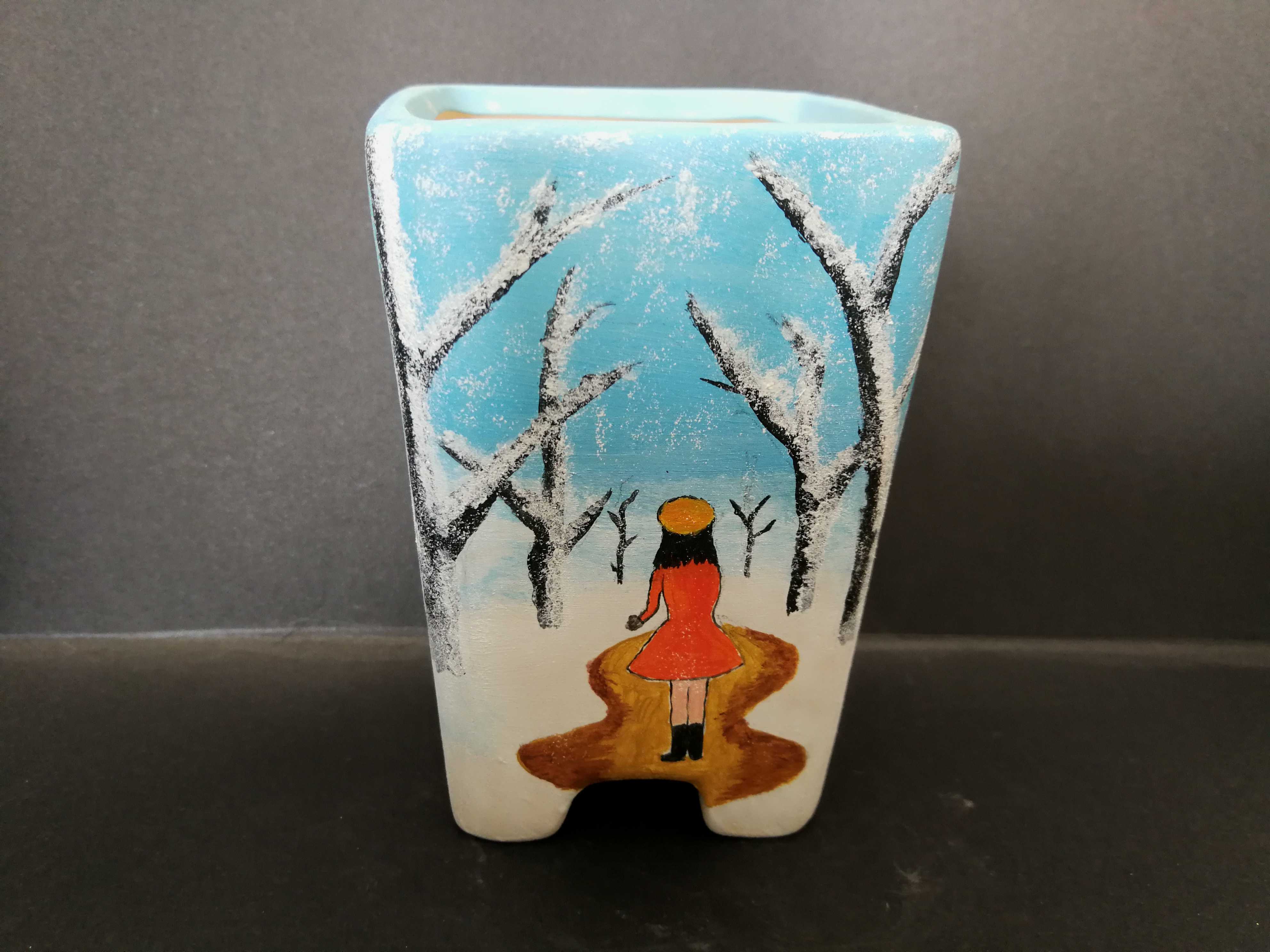 "五彩缤纷"丙烯画多肉花盆手工作品展