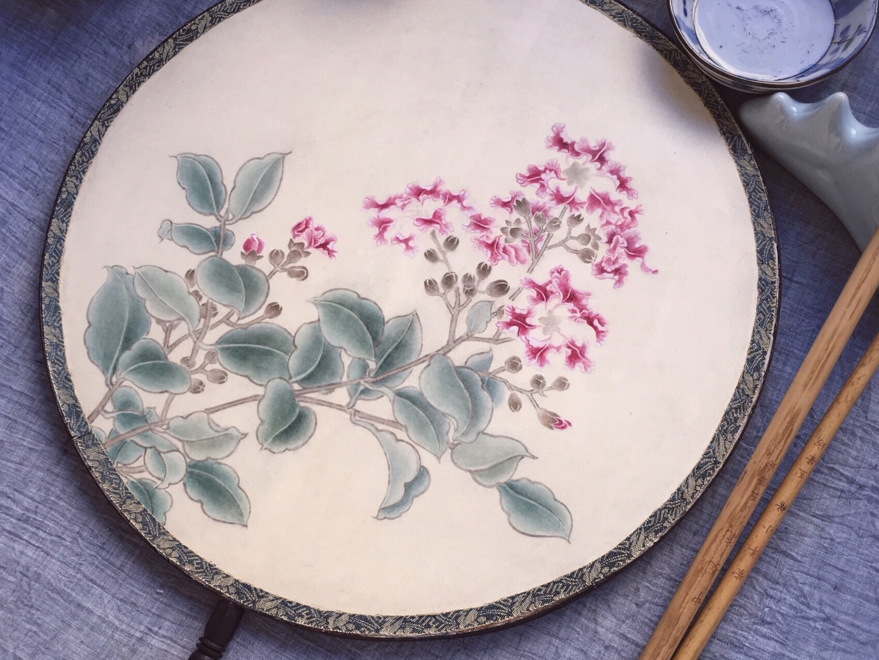 成人国画入门之工笔团扇第二季