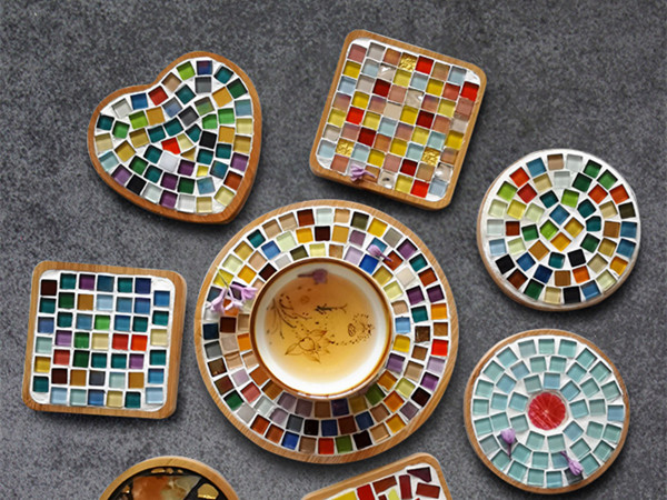 指尖上的绽放马赛克杯垫diy